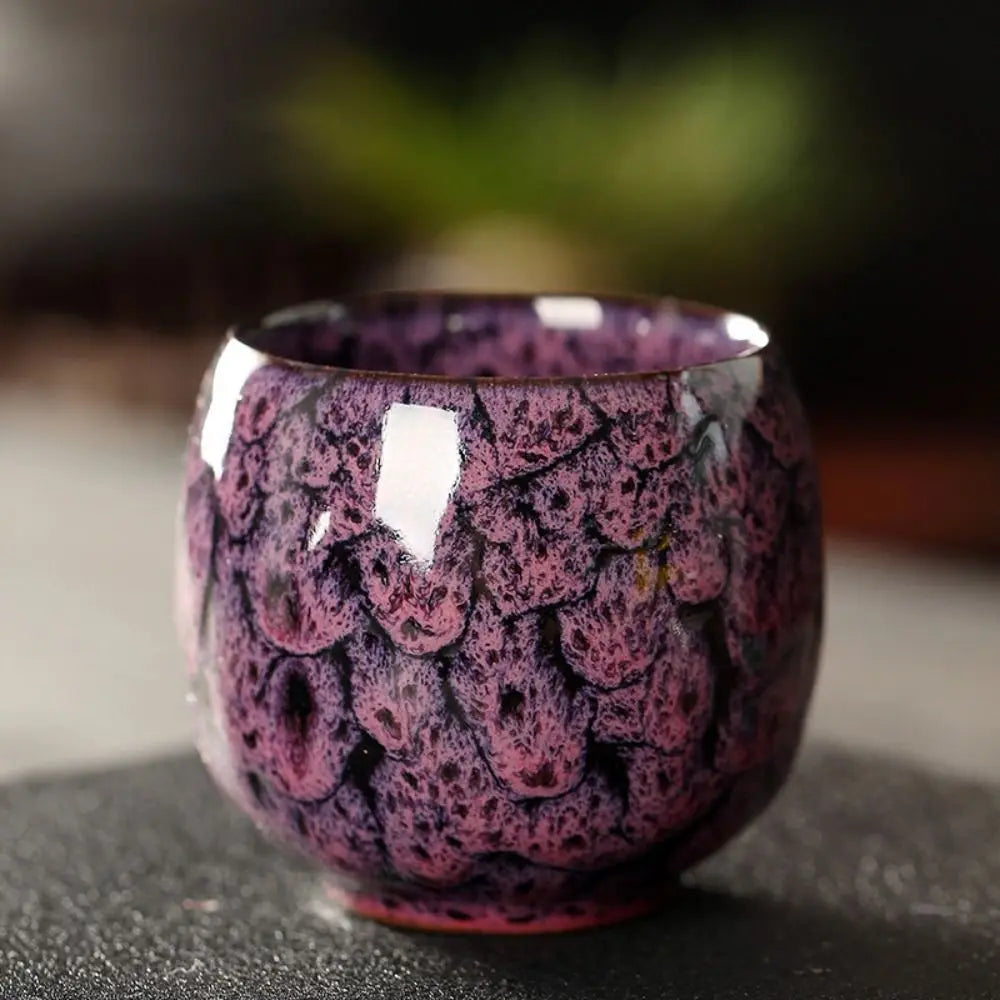 Kiln Glazed Espresso Cup, Japanese Ceramic Tea Cup, Reactive Glaze Ceramic Mug