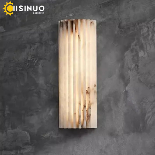 Spanish Marble Wall Lamp, Marble Wall Sconce, Warm Fixture for Bedside and Hallway