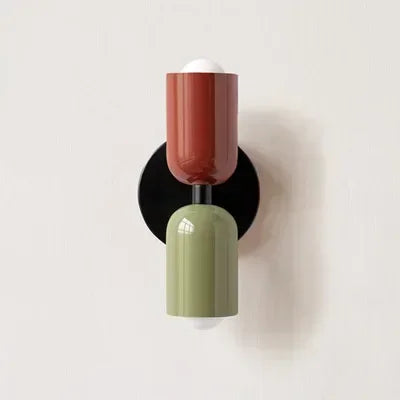 Macaron Wall Sconce, Bedside Wall Light for Bedroom, Modern Nordic Wall Lamp