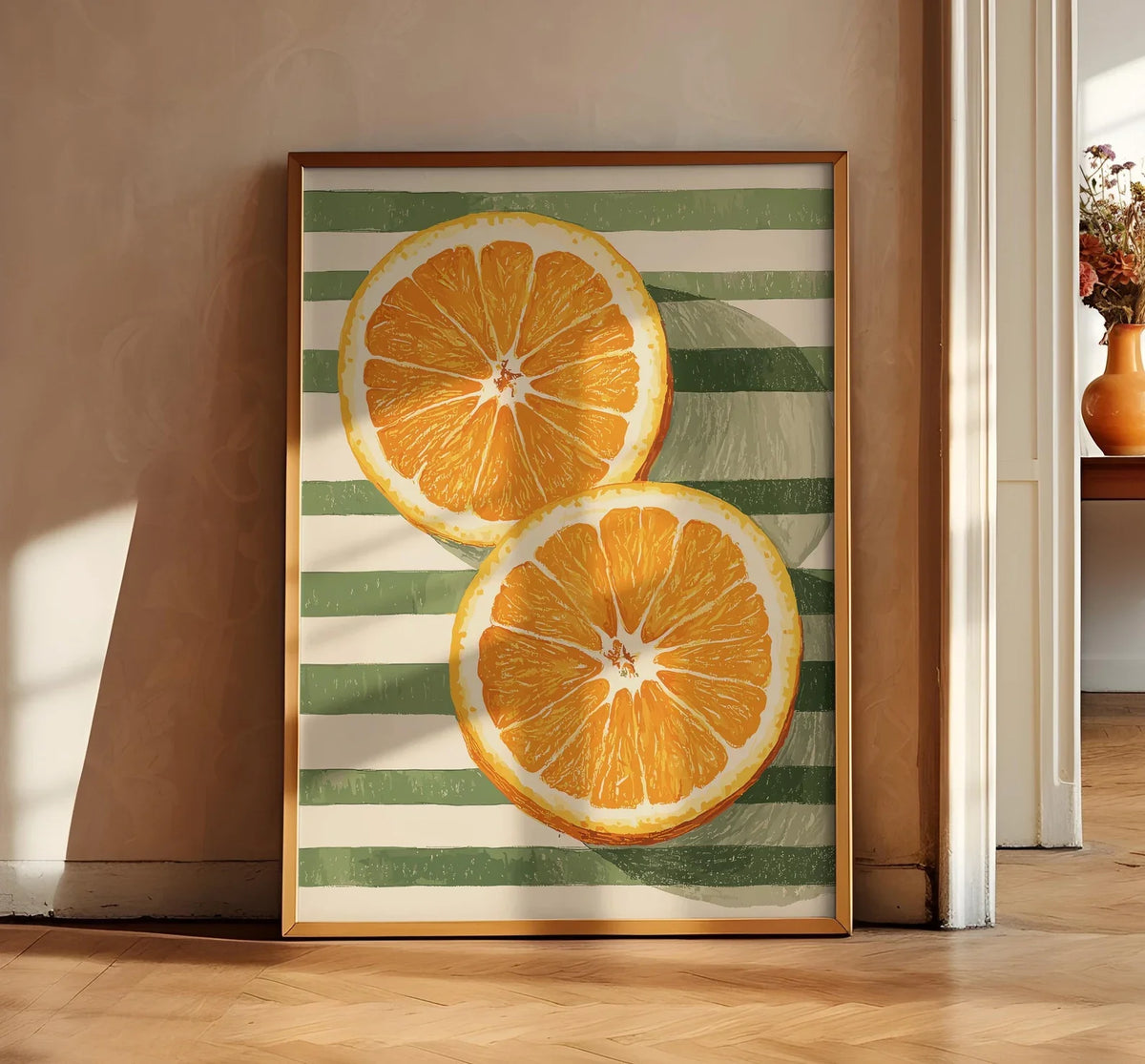Orange Fruit Wall Art Print, Kitchen Poster, Citrus Botanical Decor for the Dining Room