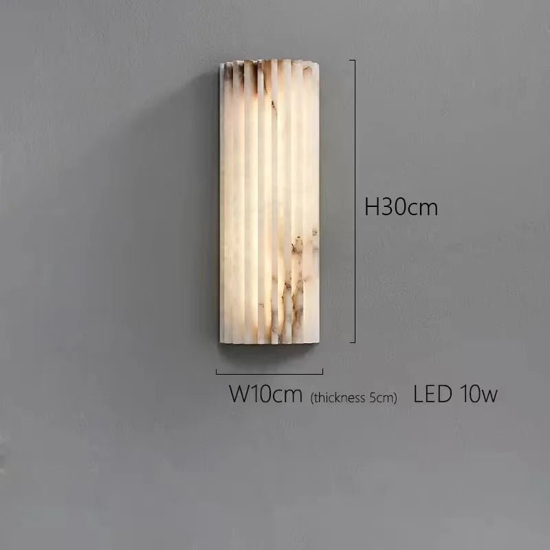 Spanish Marble Wall Lamp, Marble Wall Sconce, Warm Fixture for Bedside and Hallway