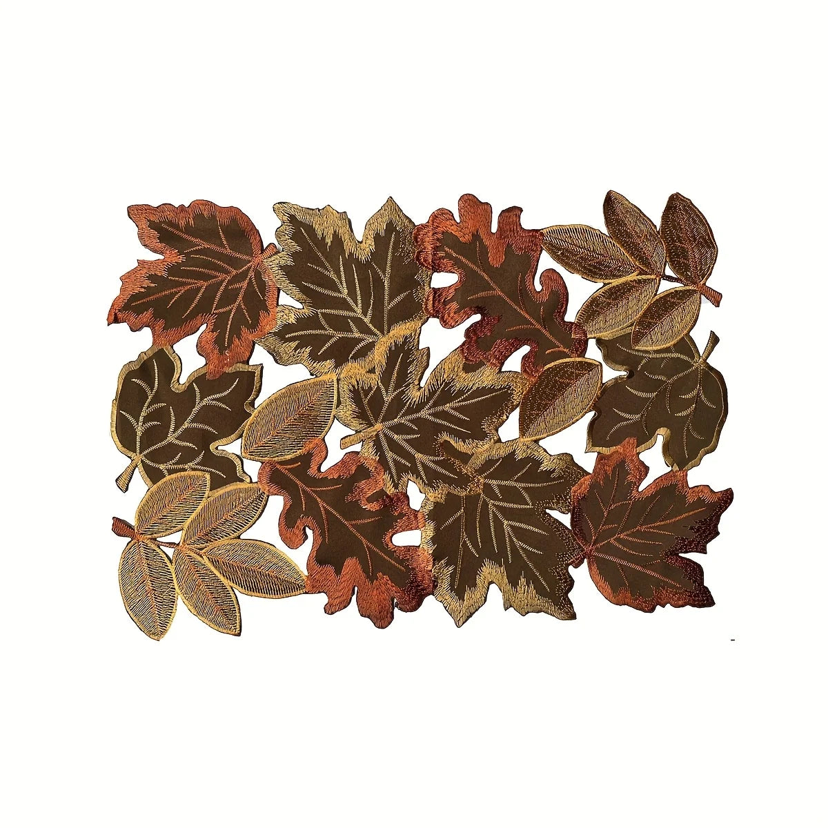 Autumn Maple Leaf Table Runner, Embroidered Fall Table Decor, Thanksgiving Dining Accent