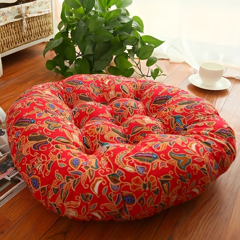 Round Floor Cushion, Tatami Seat Pad, Meditation Cushion for Living Room Floors