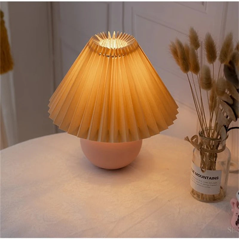 Nordic Ceramic Table Lamp, Fabric Shade Bedside Lamp, Minimalist Living Room Light