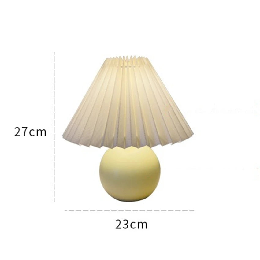 Nordic Ceramic Table Lamp, Fabric Shade Bedside Lamp, Minimalist Living Room Light