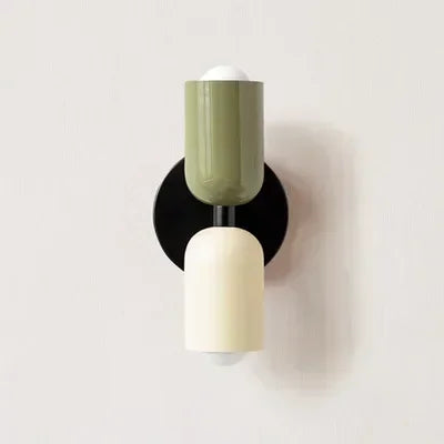 Macaron Wall Sconce, Bedside Wall Light for Bedroom, Modern Nordic Wall Lamp