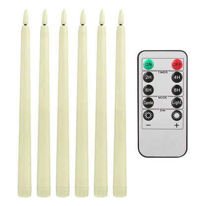 LED Flameless Taper Candles, Battery Operated Candlesticks, Flickering Dinner Candles