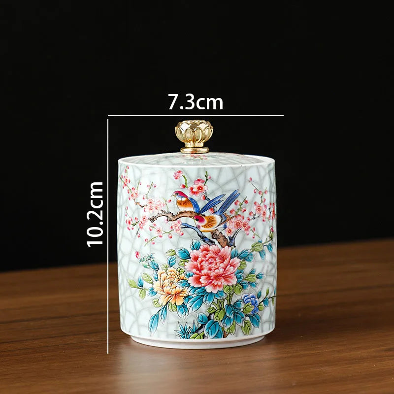 European Ceramic Storage Jar, Kitchen Canister with Lid, Pantry Storage Container