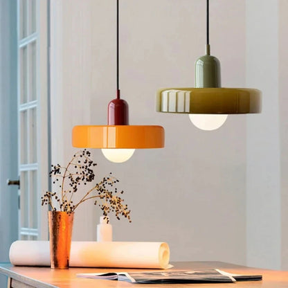 Bauhaus Glass Chandelier, Modern Dining Room Pendant Light, Nordic Ceiling Fixture