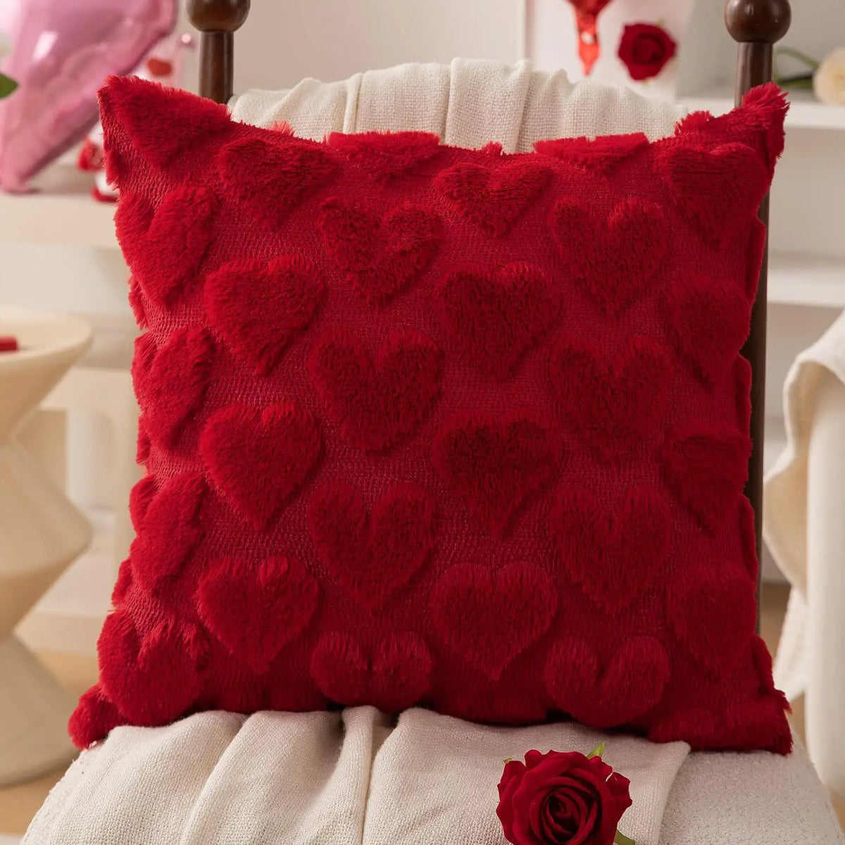 Christmas Knitted Cushion Cover, Festive Throw Pillow Case, Holiday Sofa Accent