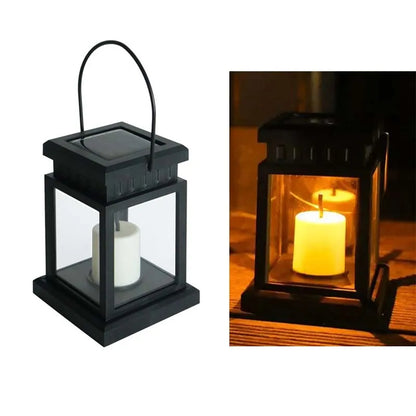 Metallic Solar Lantern, Hanging Garden Light, Weatherproof Lantern for Patio and Porch