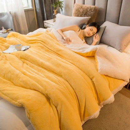 Wool Throw Blanket, Woven Bed Throw, Warm Natural Layer for Sofa and Bedroom