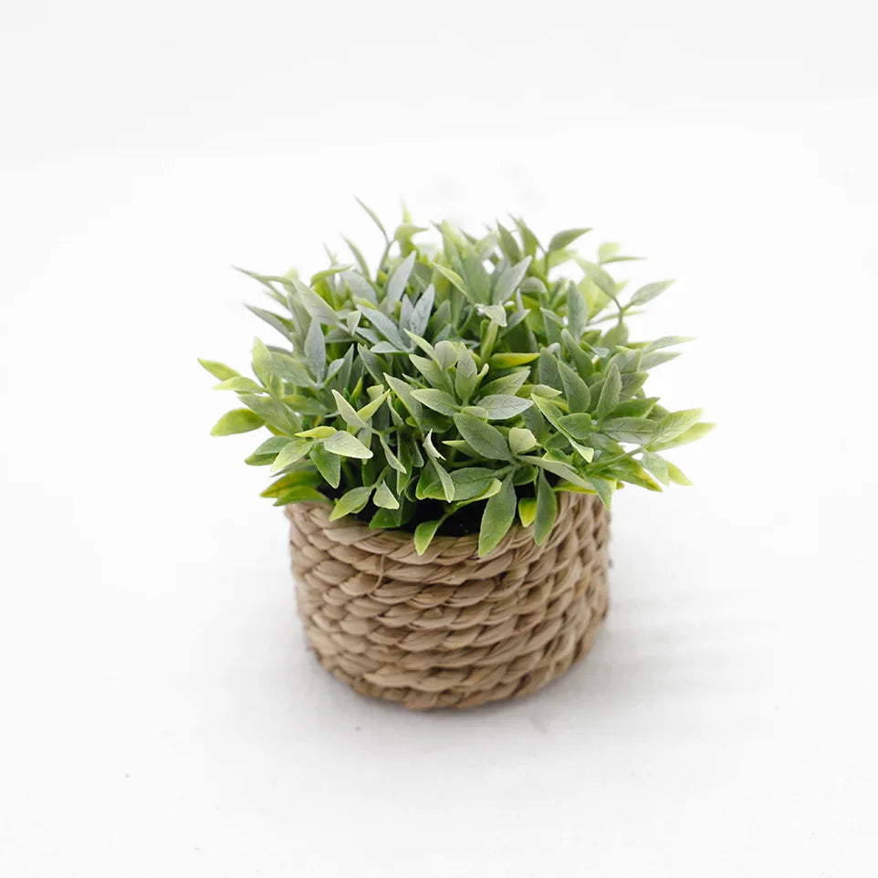 Artificial Eucalyptus Potted Plant, Fake Plant in Pot, Faux Greenery for Desk and Shelf