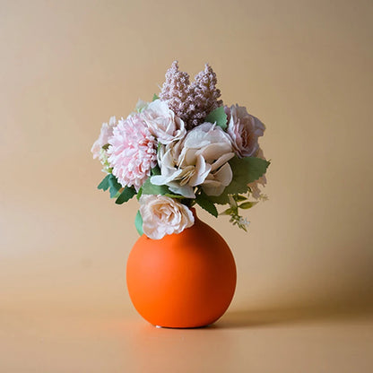 Nordic Ceramic Vase, Matte Flower Vase, Minimalist Decor for Shelf and Mantel
