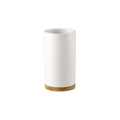 Ceramic Bathroom Accessories Set, Vanity Countertop Set, Soap Dispenser and Tumbler