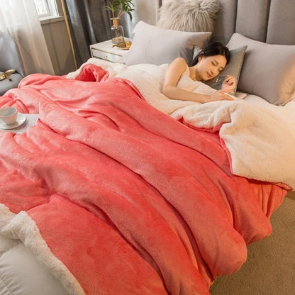 Wool Throw Blanket, Woven Bed Throw, Warm Natural Layer for Sofa and Bedroom