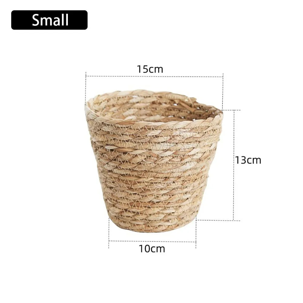 Rattan Planter Basket, Woven Plant Pot Cover, Natural Basket for Indoor Plants