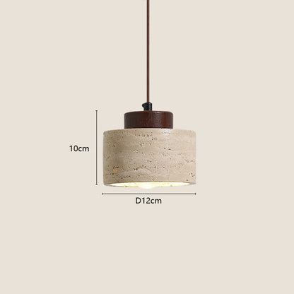 Wabi-Sabi Pendant Chandelier, Stone Ceiling Light, Textured Fixture for Bedside and Hall
