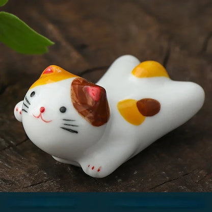 Ceramic Chopstick Holder, Chopstick Rest Set, Handmade Tableware Accent