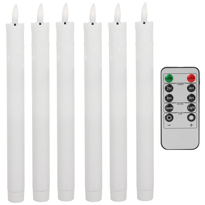 LED Flameless Taper Candles, Battery Operated Candlesticks, Flickering Dinner Candles