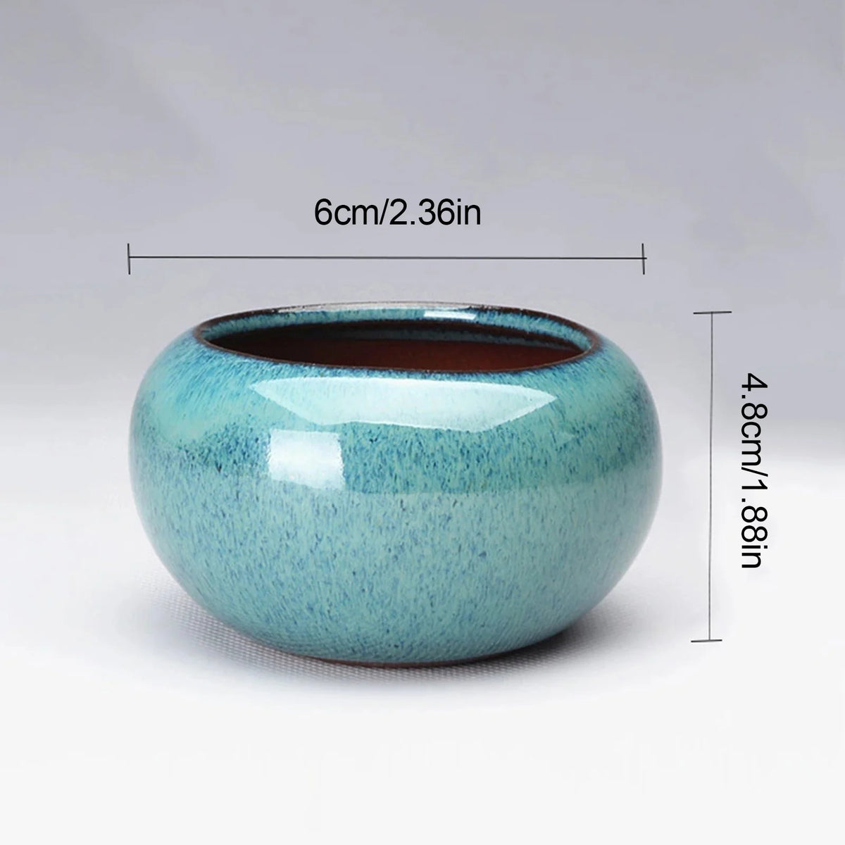 Ceramic Garden Planter Pot, Indoor Plant Pot, Glazed Flower Pot with Drainage Hole