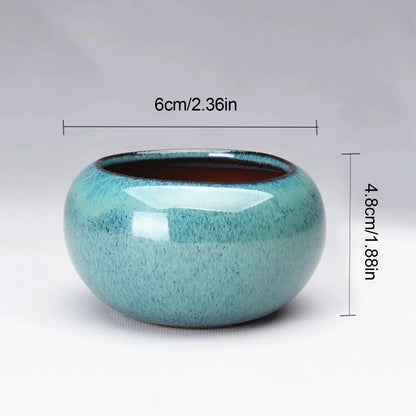 Ceramic Garden Planter Pot, Indoor Plant Pot, Glazed Flower Pot with Drainage Hole