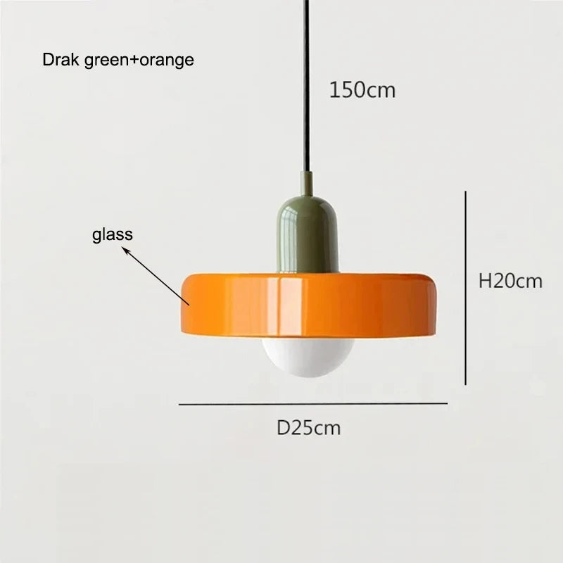 Bauhaus Glass Chandelier, Modern Dining Room Pendant Light, Nordic Ceiling Fixture