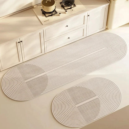 Kitchen Floor Mat, Absorbent Kitchen Runner Rug, Non-Slip Washable Anti-Fatigue Mat