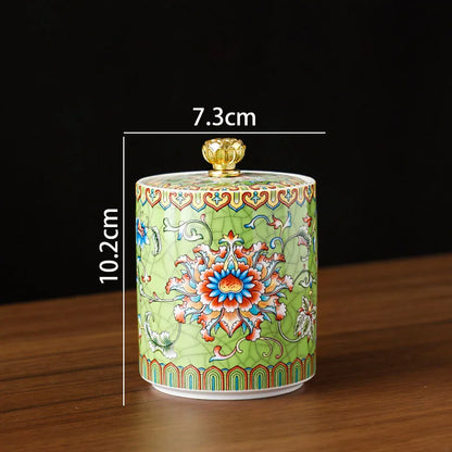 European Ceramic Storage Jar, Kitchen Canister with Lid, Pantry Storage Container