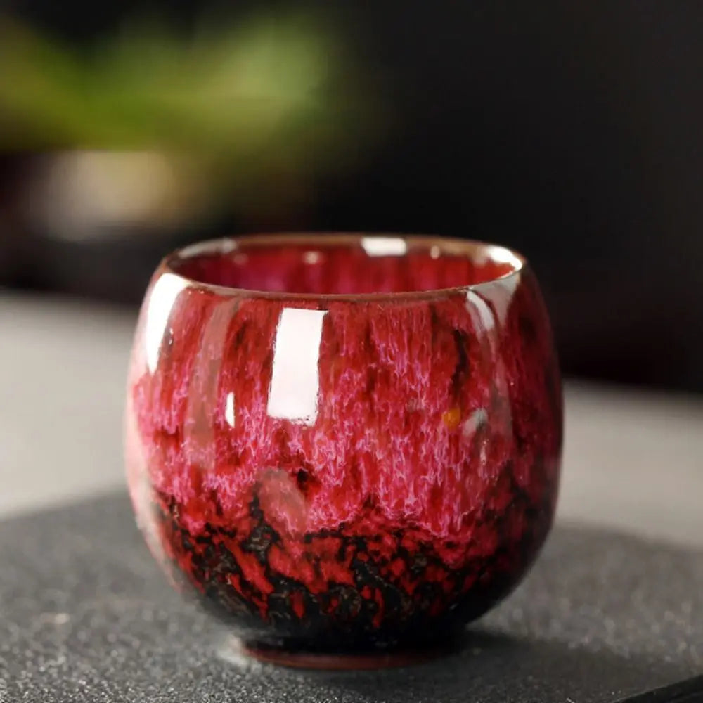 Kiln Glazed Espresso Cup, Japanese Ceramic Tea Cup, Reactive Glaze Ceramic Mug