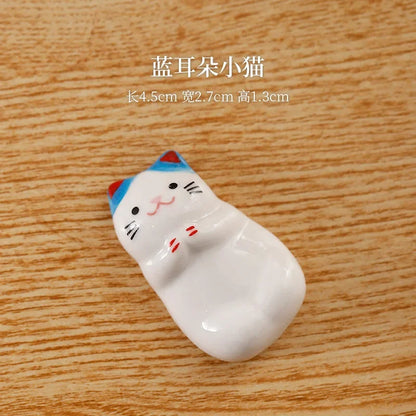Ceramic Chopstick Holder, Chopstick Rest Set, Handmade Tableware Accent