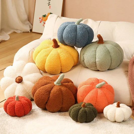 Pumpkin Throw Pillow, Fall Cushion Cover, Autumn Accent for Sofa and Entry Bench