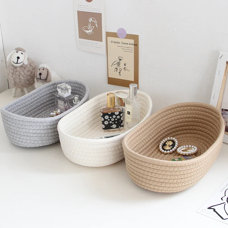 Woven Storage Basket, Fabric Storage Bin, Collapsible Organizer for Shelves and Closets