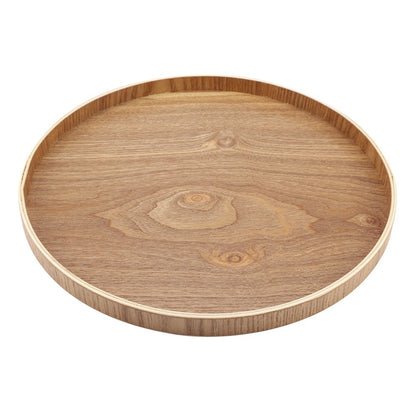 Round Wooden Serving Tray, Breakfast Tray, Wooden Tray for Kitchen and Dining
