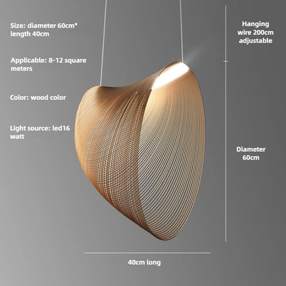 Wooden Birds Nest Pendant Light, Woven Ceiling Lamp, Natural Fixture for Dining Rooms