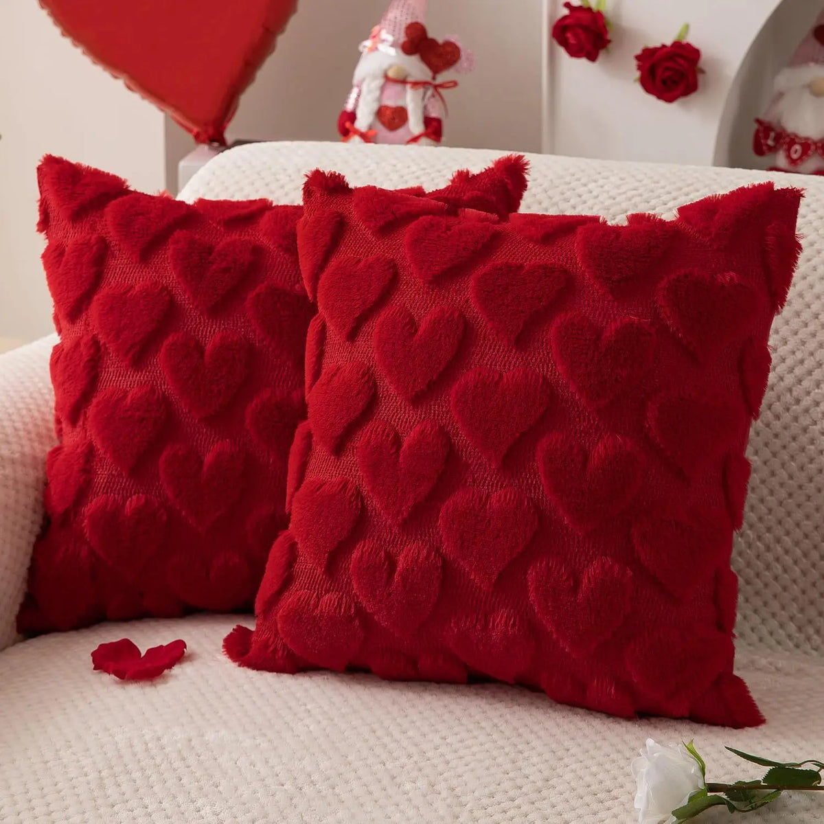 Christmas Knitted Cushion Cover, Festive Throw Pillow Case, Holiday Sofa Accent