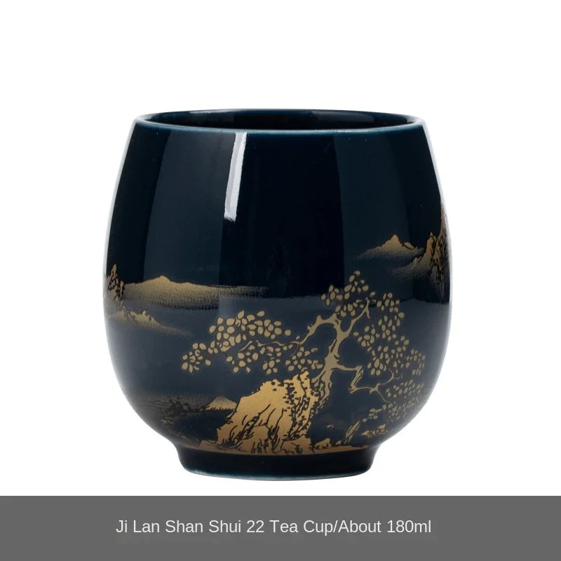 Ceramic Tea Cup, Japanese Master Mug Tea Bowl, 180ml Handmade Glazed Cup