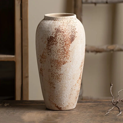 Retro Ceramic Flowerpot, Spotted Plant Pot, Classic Glazed Pot for Indoor Plants