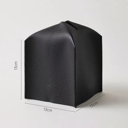 Tissue Box Cover, Leather Tissue Holder, PU Facial Tissue Case for the Living Room
