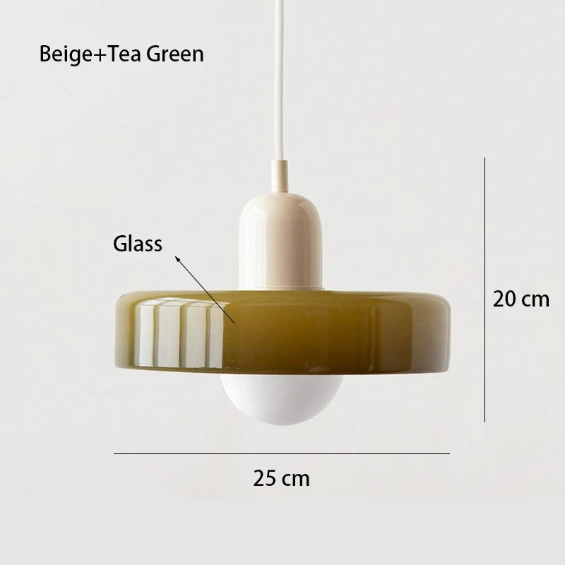 Bauhaus Glass Chandelier, Modern Dining Room Pendant Light, Nordic Ceiling Fixture