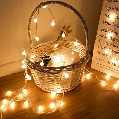 LED String Light Garland, Fairy Lights, Warm Ambient Decor for Bedroom and Patio