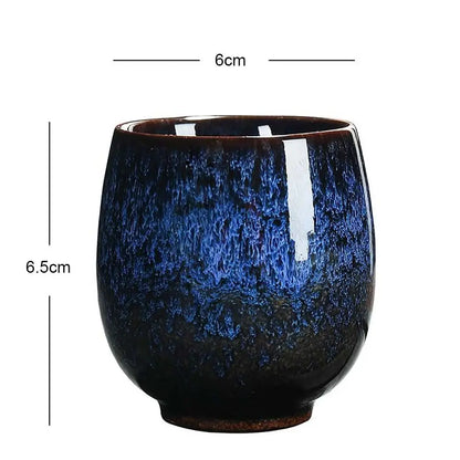 Kiln Glazed Espresso Cup, Japanese Ceramic Tea Cup, Reactive Glaze Ceramic Mug