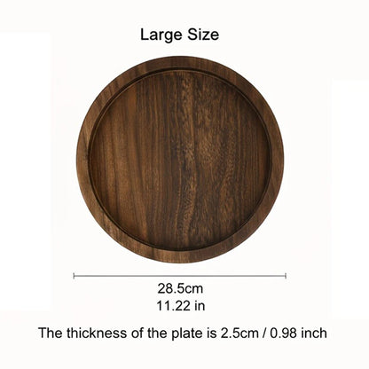 Rustic Wooden Serving Tray, Ottoman Tray, Farmhouse Round Tray for the Coffee Table