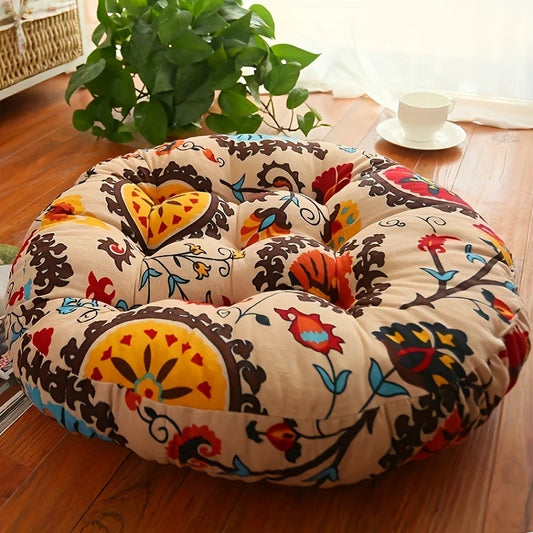 Round Floor Cushion, Tatami Seat Pad, Meditation Cushion for Living Room Floors