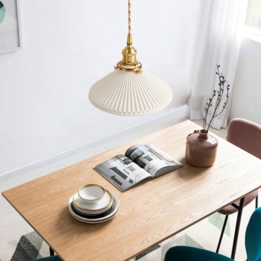 Ceramic Dome Chandelier, Single Pendant Light, Minimalist Fixture for Kitchen Islands