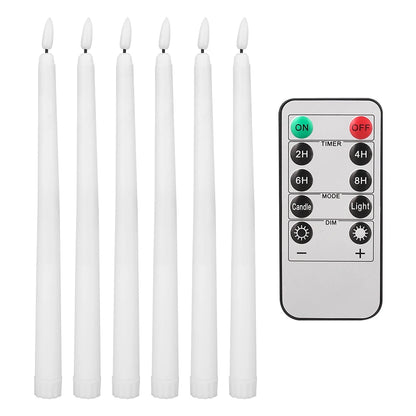 LED Flameless Taper Candles, Battery Operated Candlesticks, Flickering Dinner Candles