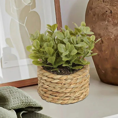 Artificial Eucalyptus Potted Plant, Fake Plant in Pot, Faux Greenery for Desk and Shelf