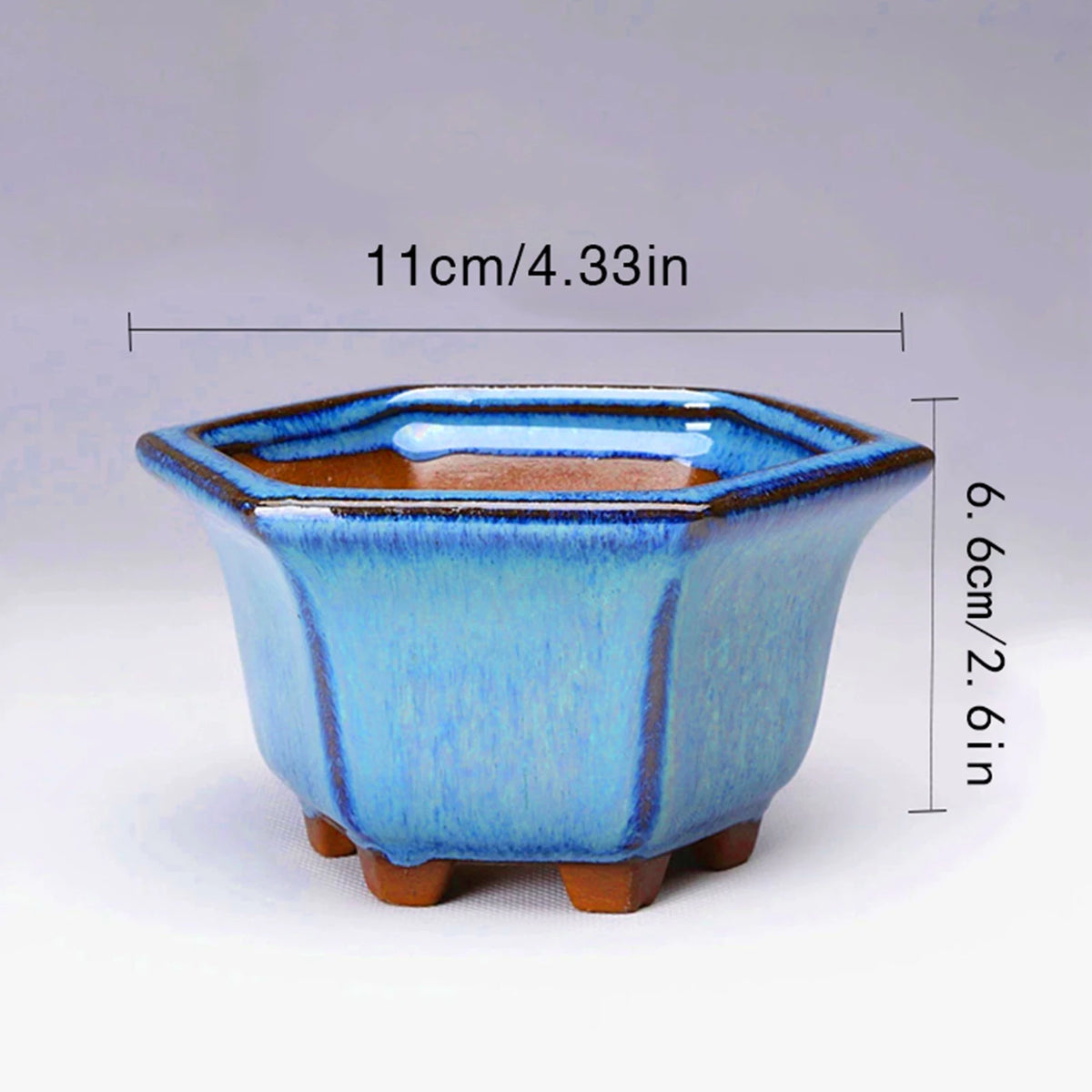 Ceramic Garden Planter Pot, Indoor Plant Pot, Glazed Flower Pot with Drainage Hole