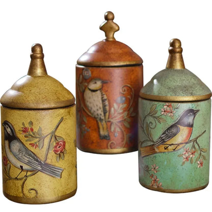 Vintage Ceramic Storage Jar, Lidded Canister, Farmhouse Countertop Storage Crock
