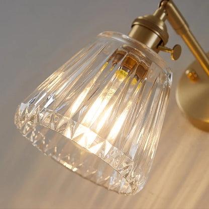 Nordic Brass Bedside Wall Light, Glass Globe Sconce, Minimalist Bedroom Lighting